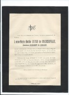 Annonce Messe/Louise Marie Berthe  Guyon De Guercheville, Comtesse Robert Du Luart/44 Ans /Hyéres/Var /1894   FPD61 - Obituary Notices