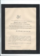 Annonce Messe/Madame Veuve De Crény, Née Louise Caroline Amélie De Caqueray/72 Ans/Chateau De Saint Quentin/1894   FPD62 - Todesanzeige