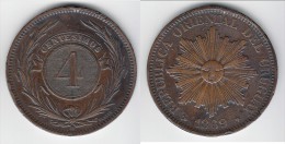 **** URUGUAY - 4 CENTESIMOS 1869 H **** EN ACHAT IMMEDIAT !!! - Uruguay