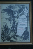 87 - LE VIGEN SOLIGNAC-RARE GRAVURE COMMEMORATIVE A M. MARTIAL ROUILHAC-ANCIEN COMBATTANT GUERRE 1870- CHAFFIOL PARIS - Diploma & School Reports