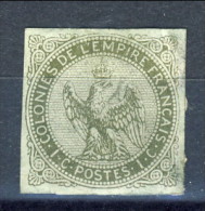 Colonie Francesi, Emissioni Generali 1859-65   N. 1 C. 1 Verde Oliva MH - Eagle And Crown