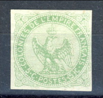 Colonie Francesi, Emissioni Generali  1859-65 N. 2 C. 5 Verde MNG Nuovo Senza Gomma - Eagle And Crown