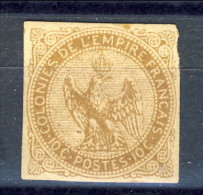 Colonie Francesi, Emissioni Generali  1859-65 N. 3 C. 10 Bistro Giallo MH - Eagle And Crown