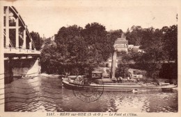 95 Mery Sur Oise Le Pont Et L'Oise Bateau - Mery Sur Oise