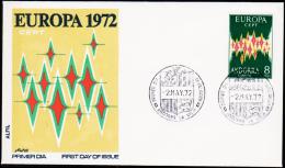 1972. EUROPA CEPT 8 PTAS FDC ANDORRA 2.MAY.72.  (Michel: 71) - JF182081 - Other & Unclassified