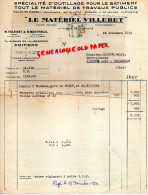 86 - POITIERS - FACTURE LE MATERIEL VILLERET-OUTILLAGE BATIMENT TRAVAUX PUBLICS-74 AV. LIBERATION-1954- BERTHEUIL - 1950 - ...