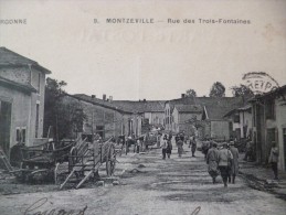 CPA L´Argonne Meuse Montzeville Rue Des Trois Fontaines - Other & Unclassified