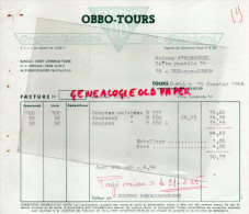 37 - TOURS - FACTURE OBBO TOURS- ORGANISATION DU BUREAU-5 RUE DE LUCE- 1966 - 1950 - ...