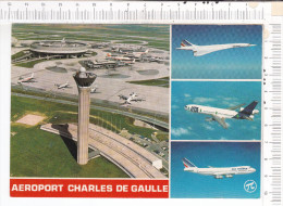 ROISSY   EN  FRANCE   -   Aéroport Charles  De   Gaulle -  La   Tour  De  Contrôle,   L  Aérogare  Et Les  Satellites - Roissy En France