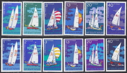 BULGARIA 1973 TRANSPORT Vehicles SAILING BOATS SHIPS - Fine 2 Sets (perf. + Imperf.) MNH - Other (Sea)