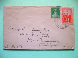 Australia 1941 Cover To USA - War Effort - Nurse Soldiers - Queen Elizabeth - Brieven En Documenten