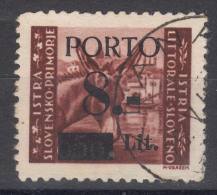 Istria Litorale Yugoslavia Occupation, Porto 1945 Sassone#3 Overprint I, Used - Jugoslawische Bes.: Istrien