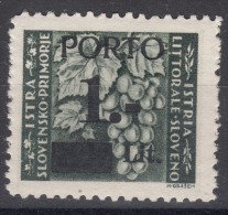 Istria Litorale Yugoslavia Occupation, Porto 1945 Sassone#1 Overprint I, Mint Hinged - Occup. Iugoslava: Istria