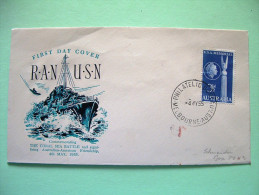 Australia 1955 Cover To USA - USA Memorial - Ship - Coral Sea Battle - Storia Postale