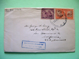 New Zealand 1946 Cover To USA - End Of WWII Industry Ranching Horses - Royal Family - Insuficiently Prepaid Postmark - Storia Postale