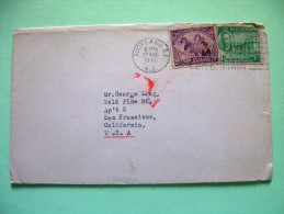 New Zealand 1946 Cover To USA - Save Food For Britain Slogan - Royal Family - Parliament - Cartas & Documentos