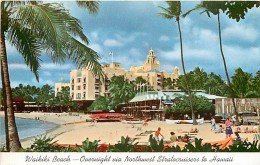258681-Hawaii, Waikiki Beach, Northwest Airlines Stratocruiser, Hawaiian Express, Card No PF 16-C-50 - Oahu