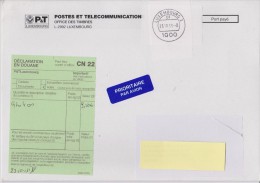 Luxembourg Envelope Port Payé With Customs Declaration 2013 - Autres & Non Classés