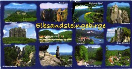 Elbsandsteingebirge - Mehrbildkarte 6  Langbildkarte - Bastei (sächs. Schweiz)