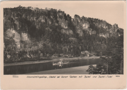 Elbsandsteingebirge - S/w Elbtal Bei Kurort Rathen Mit Bastei - Bastei (sächs. Schweiz)