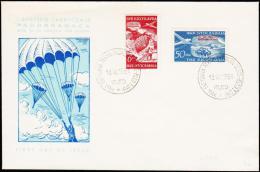 1951. Internationale Fallschiermspringer-Wettbewerb In Bled. FDC 16. VIII 1951 BLED. 6 ... (Michel: 666-667) - JF182169 - Other & Unclassified