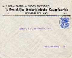 1931 Firma-envelop Van Cacaofabriek In Helmond Verzonden Naar Schwarzenberg - Cartas & Documentos