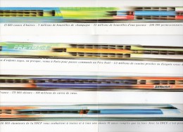 Diverses Cartes De Voeux SNCF; Chemin De Fer 1991 1998 2001 Et 2002 - Gares - Eisenbahnverkehr