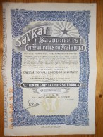 Savonneries Et Huileries Du Katanga SAVKAT - 1929 - Elisabethville - Afrique