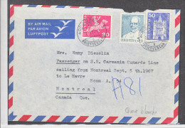 HISTOIRE POSTALE - 258 AVEC QUEUE (BLANCHE) - LETTRE POUR LE CANADA - - Errores & Curiosidades