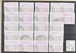 LOT DE VIGNETTES AUTOMATE A1 - SOIT 22 PC A 12.-- C=240.-- - Automatic Stamps