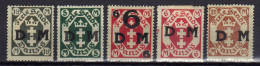 Danzig Dienstmarken 1922 Mi 22; 24-26 ; 28 * [261215XIV] - Officials