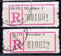 PL+ Polen 1989 Mi Xx Reco-Zettel Wroclaw (Breslau) - Sonstige & Ohne Zuordnung