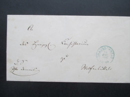 Altdeutschland Braunschweig 24. August 1858 Blauer K2 Stempel. Braunschweig Und Wolfenbüttel. - Braunschweig