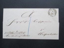 Altdeutschland Norddeutscher Bund - Deutsches Reich 16. Jun 1872 Sauberer Beleg Mit K2 Stadtoldendorf. Bar Taxe - Lettres & Documents