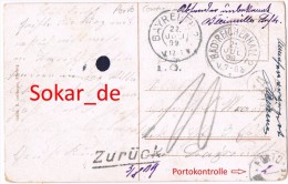 Bayern AK Bad Reichenhall - Bayreuth 1909 Zurück Stempel Portokontrolle Annahme Verweigert - Cartas & Documentos