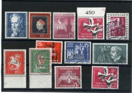 - SARRE 1957/59 . TIMBRES DE 1956/59 . OBLITERES . - Gebruikt