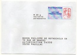 Entier Postal PAP Réponse Gironde Pauillac Baron Philippe De Rothschild Autorisation 54330 N° Au Dos: 14P184 - Prêts-à-poster:Answer/Ciappa-Kavena