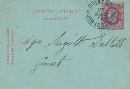 590/23 - Carte-Lettre Emission 1869 BOUCLE ST DENIS NEDERSWALM 1885 - NIPA RARE Sur 1869 - Cartas-Letras