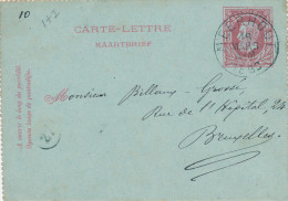 592/23 - Carte-Lettre Emission 1869 MEERHOUT 1883 - Origine Meerhout Gestel - Postbladen