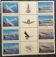 Airplanes Argentina 1990 With Labels - Nuevos