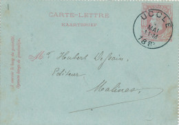 595/23 - Carte-Lettre Emission 1869 UCCLE 1883 - Signé Soeur Joseph Thérèse , Carmélite - Postbladen