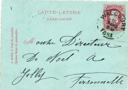 596/23 - Carte-Lettre Emission 1869 WALCOURT 1883 - Kartenbriefe