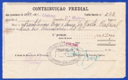 1940 - CONTRIBUIÇÃO PREDIAL -- CACHET - TESOURARIA DA FAZENDA PÚBLICA . 2º BAIRRO FISCAL DE LISBOA - Cartas & Documentos