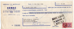 Lettre De Change-1958-ROUEN-Seine Maritime-76-Société Générale-Sotteville Les Rouen-76-Fabrique Matériaux SOMAC - Lettres De Change