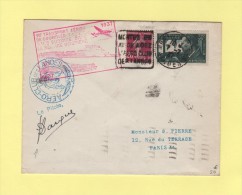 1er Transport Sans Surtaxe - Montmarsan Paris - 1937 - Signature Du Pilote - 1960-.... Brieven & Documenten