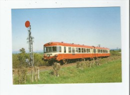 L'AUTORAIL X 4739 USSEL -MONTLUCON VIENT DE QUITTER EYGURANDE -MERLINES (19) 82    AVRIL 89 - Eygurande