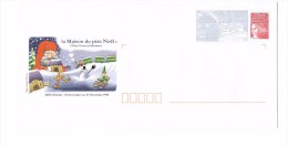 Lettre PAP Pret à Poster Marianne De Luquet Neuf 08 Poix Terron La Maison Du Père Noel Bonhomme Neige - PAP: Private Aufdrucke