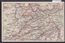 Plan Du Jura En 1917, Des Brenets à Reinach (13´778) - Andere & Zonder Classificatie