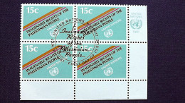 UNO-New York 366 Yv 334 Sc 342 Oo/FDC-cancelled EVB ´D´, Unveräußerliche Rechte Des Palästinensischen Volkes - Oblitérés