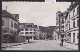 Delémont - Av. De La Gare - Kiosque, Brasserie, Cinéma, Kodak, Café Du Pont, Hotel De La Gare Terminus Ca 1955 (13´805) - Delémont